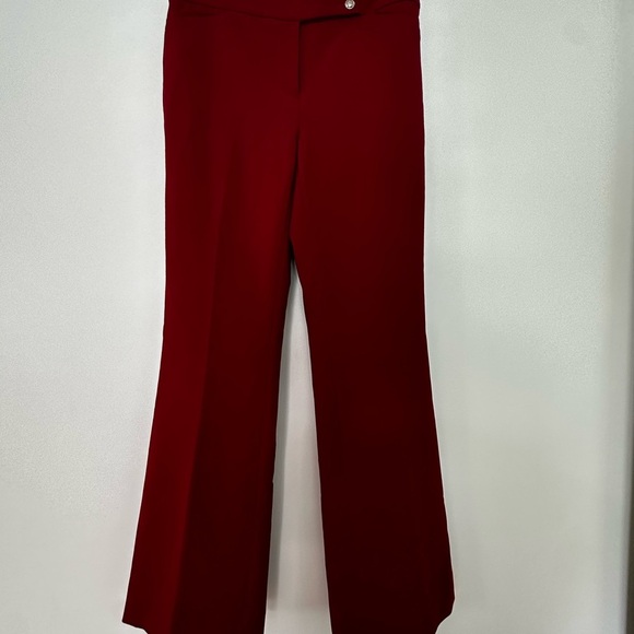 White House black market burgundy Women's stretch slim flare 8R - Picture 8 of 10